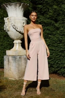 Chosen Strapless Wide Leg Jumpsuit Nude Pink 14 Chosen Strapless Wide Leg Jumpsuit Nude Pink -Fashion women's clothing 14289BNUDEPINK 4