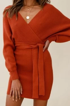 Cameo Batwing Knit Dress Camel 11 Cameo Batwing Knit Dress Camel -Fashion women's clothing 14462b camel 190910sl0476