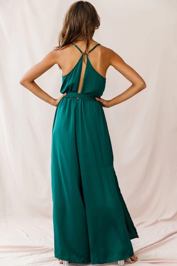 Miso Wide-Leg Cami Jumpsuit Forest Green 3 Miso Wide-Leg Cami Jumpsuit Forest Green - Image 3