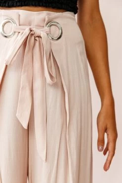 Saigon Wide Leg Eyelet Pants Mocha 8 Saigon Wide Leg Eyelet Pants Mocha -Fashion women's clothing 190123 sl15230 26360b mocha st1988b black