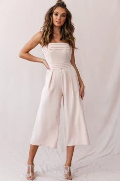 Chosen Strapless Wide Leg Jumpsuit Nude Pink 17 Chosen Strapless Wide Leg Jumpsuit Nude Pink -Fashion women's clothing 190219sl 1002 14289b nude pink