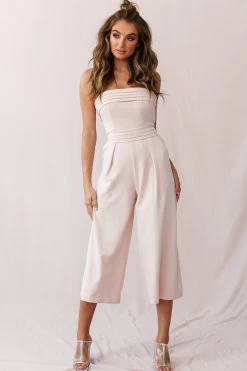 Chosen Strapless Wide Leg Jumpsuit Nude Pink 21 Chosen Strapless Wide Leg Jumpsuit Nude Pink -Fashion women's clothing 190219sl 1004 14289b nude pink