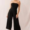 Chosen Strapless Wide Leg Jumpsuit Black