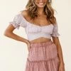 Alexi Frill Trim Mini Skirt Leopard Print Blush