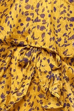 Constance Flowy Summer Jumpsuit Yellow Mustard -Fashion women's clothing 25615b01 mustard 4889 cu 1