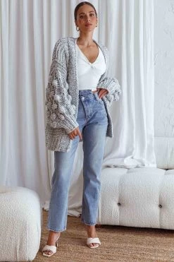 Moscow Chunky Knit Oversized Cardigan Marble -Fashion women's clothing 26701B MARBLE 5