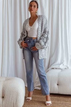 Moscow Chunky Knit Oversized Cardigan Marble -Fashion women's clothing 26701B MARBLE 7