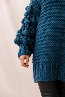 Moscow Chunky Knit Oversized Sweater Teal 10 Moscow Chunky Knit Oversized Sweater Teal -Fashion women's clothing 26701b01 teal 6