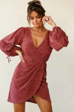 Make Way Balloon Sleeve Wrap Dress Plum 10 Make Way Balloon Sleeve Wrap Dress Plum -Fashion women's clothing 26723b01 plum 190806sl17711