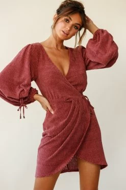 Make Way Balloon Sleeve Wrap Dress Plum 11 Make Way Balloon Sleeve Wrap Dress Plum -Fashion women's clothing 26723b01 plum 190806sl17712