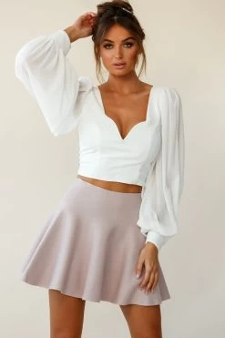 Rowena A-Line Knit Flounce Skirt Blush 7 Rowena A-Line Knit Flounce Skirt Blush -Fashion women's clothing 26800d white 24465b01 blush bottom 190806sl17589