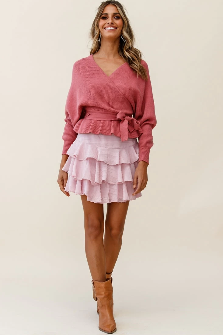 Let Them Eat Cake Triple Ruffle Skirt Blush 5 Let Them Eat Cake Triple Ruffle Skirt Blush - Image 5