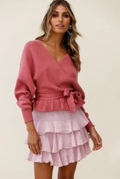 Let Them Eat Cake Triple Ruffle Skirt Blush 18 Let Them Eat Cake Triple Ruffle Skirt Blush -Fashion women's clothing 27129b rose top cm0069d02 blush bottom 190910sl1423 1