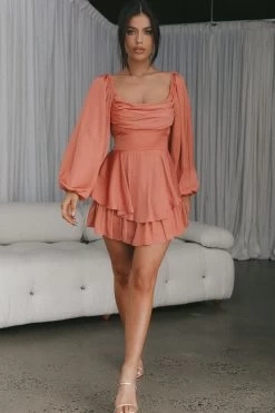 Well Versed Long Sleeve Flounce Romper Rose 14 Well Versed Long Sleeve Flounce Romper Rose -Fashion women's clothing 27595DC47 20ROSE 8