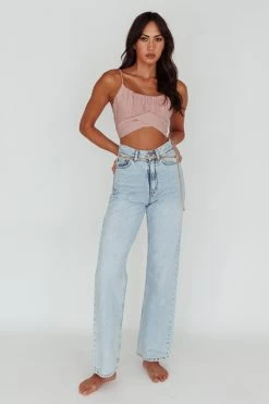 Linka Cami Strap Crop Top Blush 7 Linka Cami Strap Crop Top Blush -Fashion women's clothing 62235BK16 20BLUSH 2