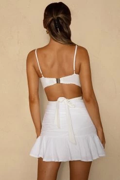 Arianne Tied Bust Lace Bodysuit White 15 Arianne Tied Bust Lace Bodysuit White -Fashion women's clothing 63259B 20WHITE 8