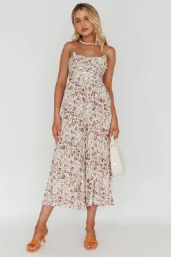 Corrie Gathered Bodice Jumpsuit Floral White -Fashion women's clothing 63308J01 20WHITE 6