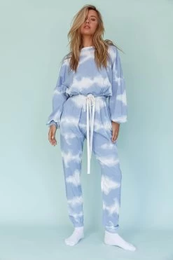 Low Key Drawstring Ribbed Pants Blue 13 Low Key Drawstring Ribbed Pants Blue -Fashion women's clothing 63323B B 20BLUE 6