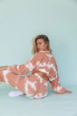 Low Key Drawstring Ribbed Pants Orange -Fashion women's clothing 63323B B 20ORANGE 5