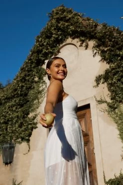 Alpha Cut-Out Bodice Textured Jumpsuit White -Fashion women's clothing 63418D01 20WHITE 9