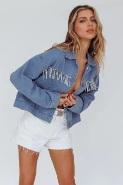 Rodeo Diamante Jacket Washed Blue 9 Rodeo Diamante Jacket Washed Blue -Fashion women's clothing 64184B 20WASHED 20BLUE 5