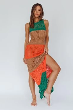 Wild Thing Crochet Maxi Dress Green 12 Wild Thing Crochet Maxi Dress Green -Fashion women's clothing AH0122H 20GREEN 5
