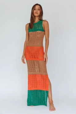 Wild Thing Crochet Maxi Dress Green 13 Wild Thing Crochet Maxi Dress Green -Fashion women's clothing AH0122H 20GREEN 6
