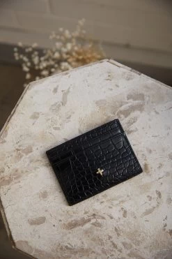 Peta And Jain Izzy Embossed Card Holder Black