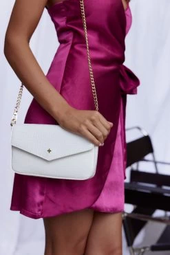 Peta And Jain Munroe Embossed Flap Bag White 7 Peta And Jain Munroe Embossed Flap Bag White -Fashion women's clothing BG00023 20WHITE 4