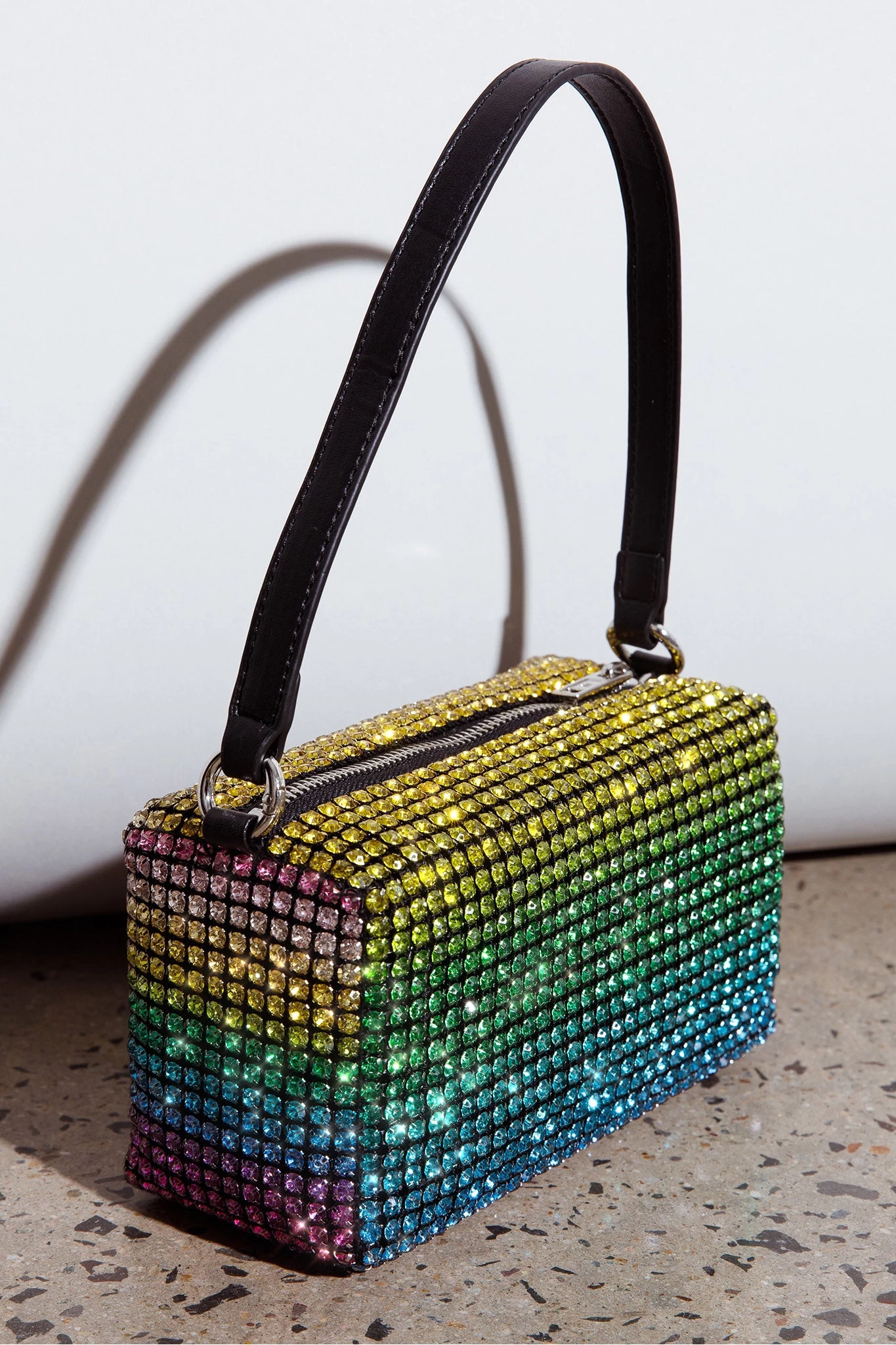 Mara Crystal Rectangular Bag Green Multi 1 Mara Crystal Rectangular Bag Green Multi