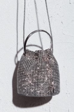 Fifth Avenue Diamante Bucket Bag Silver -Fashion women's clothing BG00031 20SILVER 4