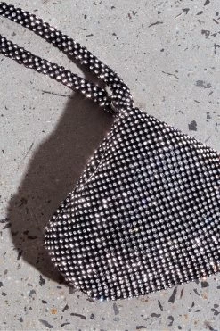 Amore Diamante Mesh Bag Black -Fashion women's clothing BG00033 20BLACK 4