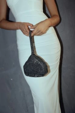 Amore Diamante Mesh Bag Black -Fashion women's clothing BG00033 20BLACK 8