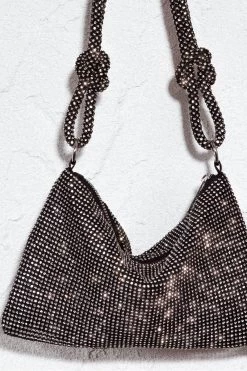 Harper Knot Strap Diamante Bag Black -Fashion women's clothing BG00035 20BLACK 7