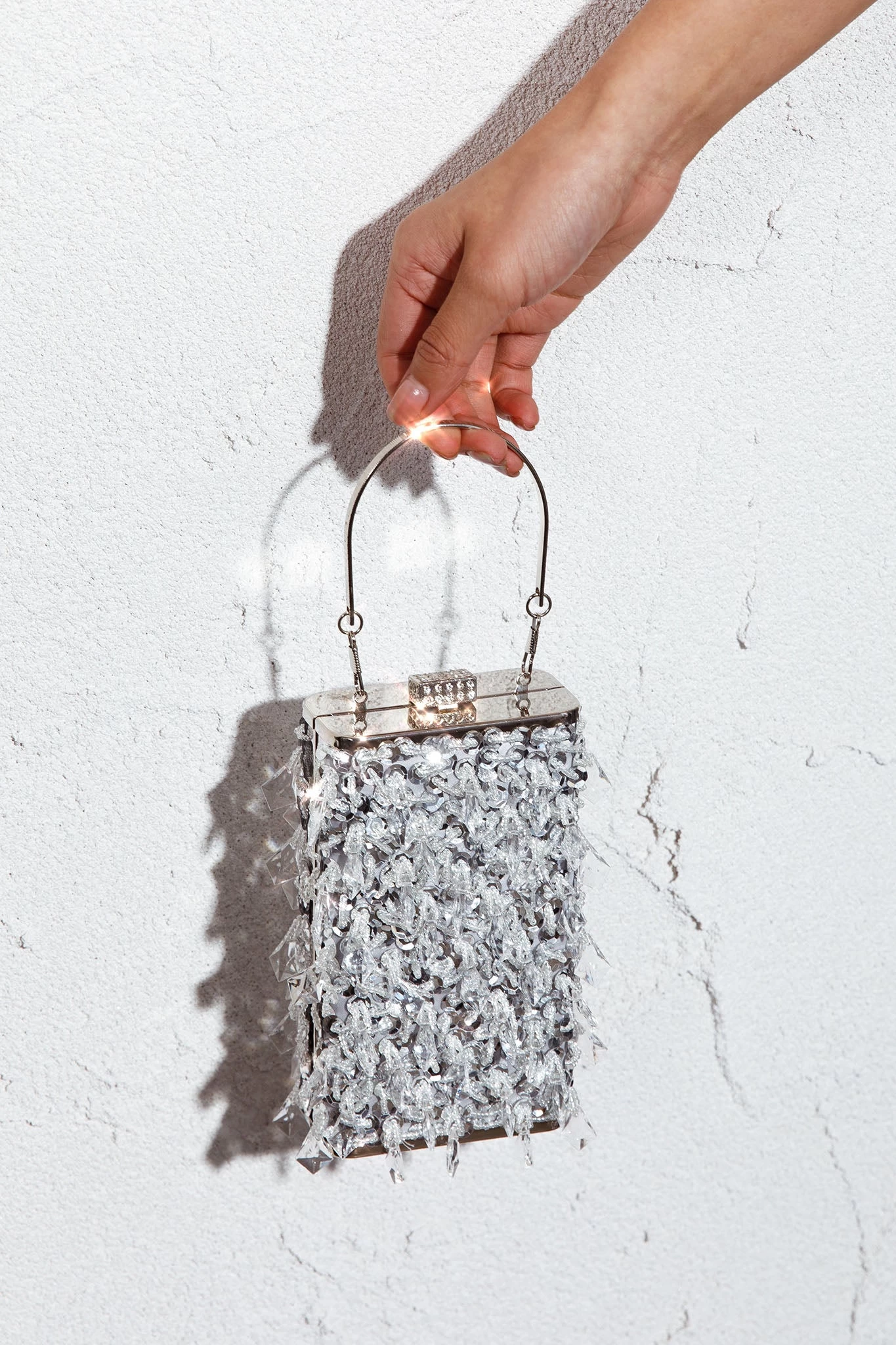 Dancing In September Sequin Rectangle Bag Silver 1 Dancing In September Sequin Rectangle Bag Silver