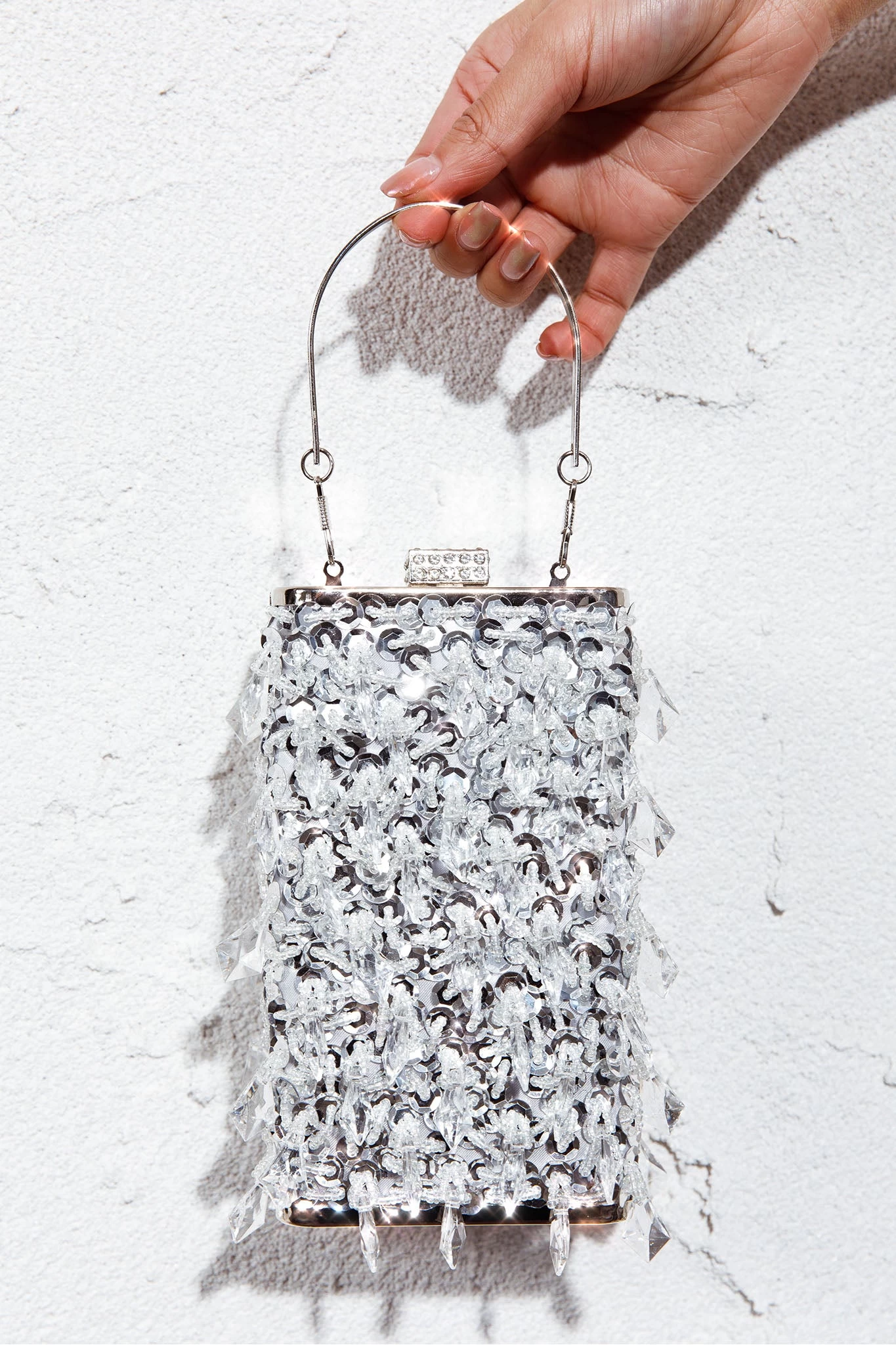 Dancing In September Sequin Rectangle Bag Silver 2 Dancing In September Sequin Rectangle Bag Silver - Image 2