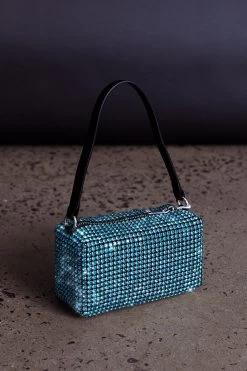 Mara Crystal Rectangular Bag Blue 5 Mara Crystal Rectangular Bag Blue -Fashion women's clothing BG00039 20BLUE 2