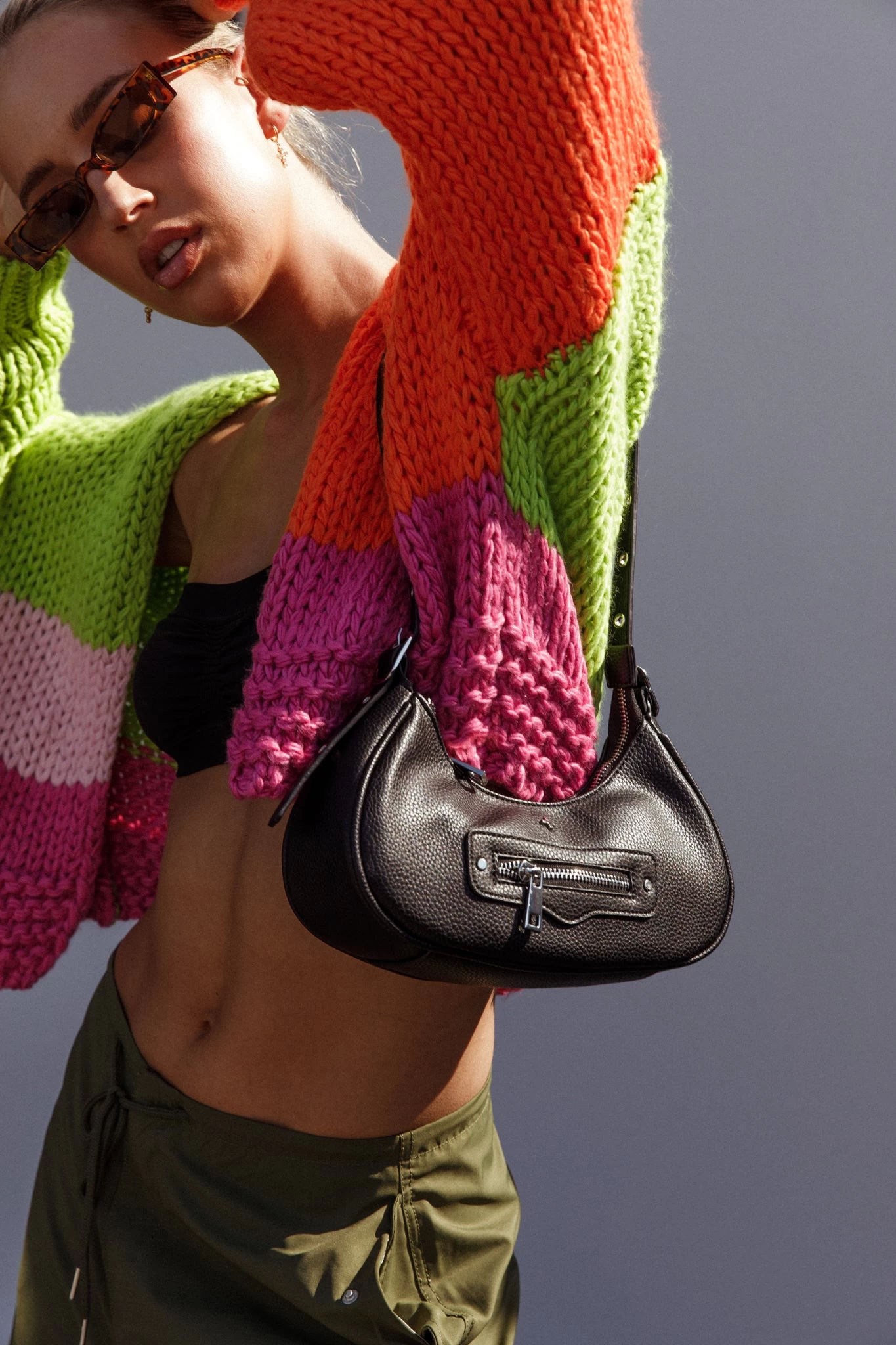 Peta And Jain Moto Shoulder Bag Black 6 Peta And Jain Moto Shoulder Bag Black - Image 6