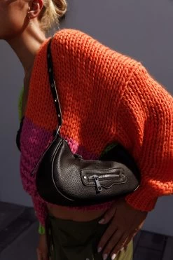 Peta And Jain Moto Shoulder Bag Black 13 Peta And Jain Moto Shoulder Bag Black -Fashion women's clothing BG00042BLACK 5