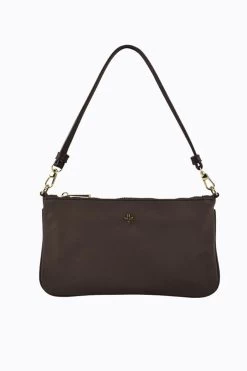 Peta And Jain Layla Mini Flat Shoulder Bag Chocolate