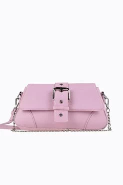 Peta And Jain Maddy Buckle Shoulder Bag Chain Pink