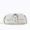 Peta And Jain Maddy Buckle Shoulder Bag Chain White
