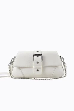 Peta And Jain Maddy Buckle Shoulder Bag Chain White
