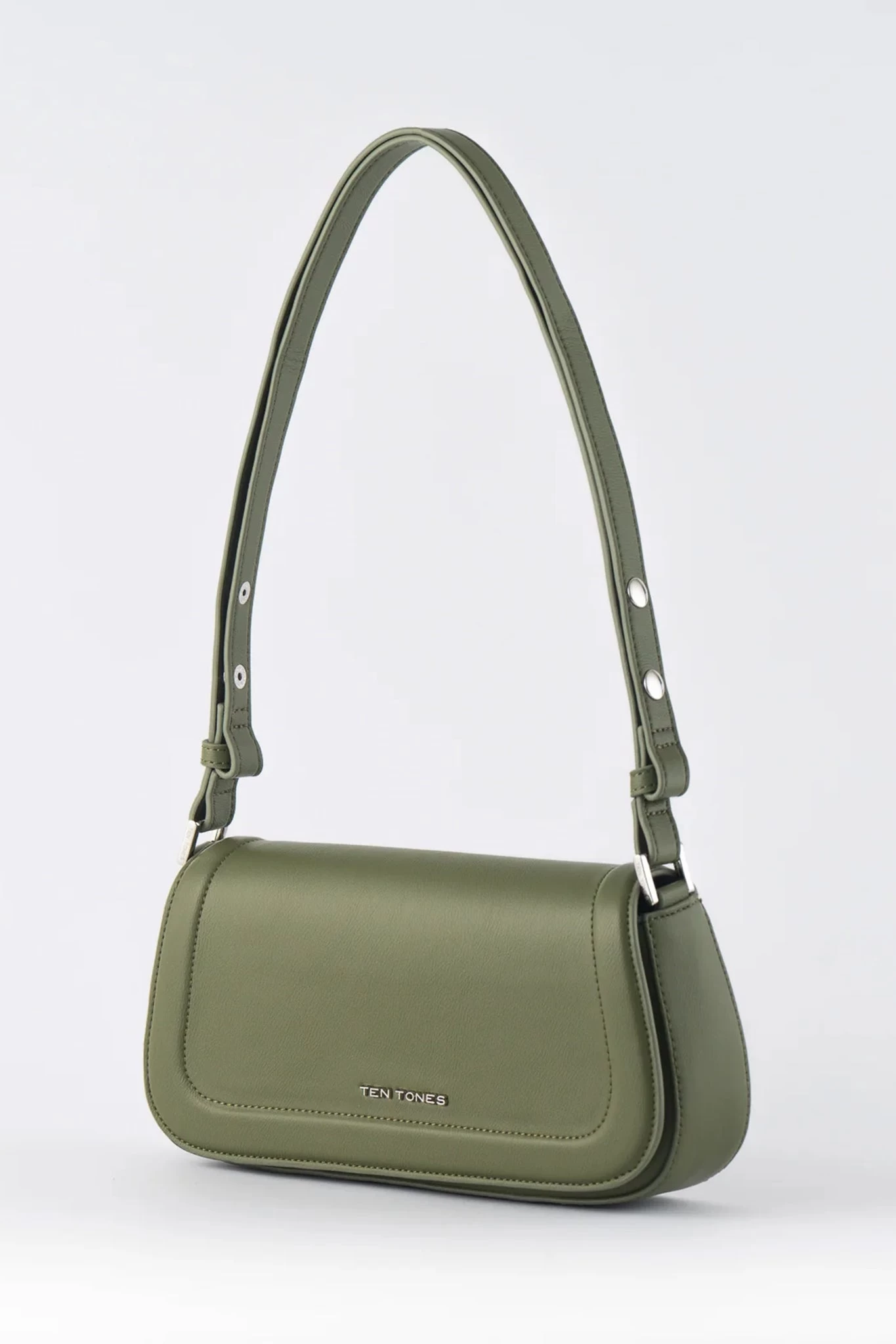 TEN TONES Bruno Baguette Bag Olive 3 TEN TONES Bruno Baguette Bag Olive - Image 3