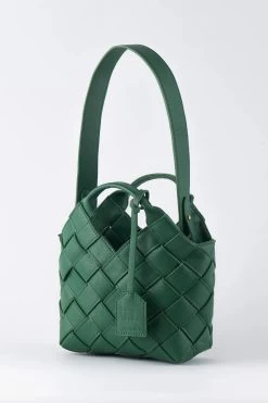 TEN TONES Clementine Woven Mini Tote Green -Fashion women's clothing BGTT07 20GREEN 2