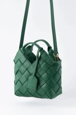 TEN TONES Clementine Woven Mini Tote Green -Fashion women's clothing BGTT07 20GREEN 4