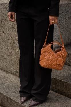 TEN TONES Clementine Woven Mini Tote Orange 10 TEN TONES Clementine Woven Mini Tote Orange -Fashion women's clothing BGTT07 20ORANGE 5