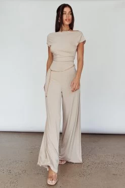 Lucinda Twist Back Jumpsuit Oat 9 Lucinda Twist Back Jumpsuit Oat -Fashion women's clothing CM1311B07 20OAT 5