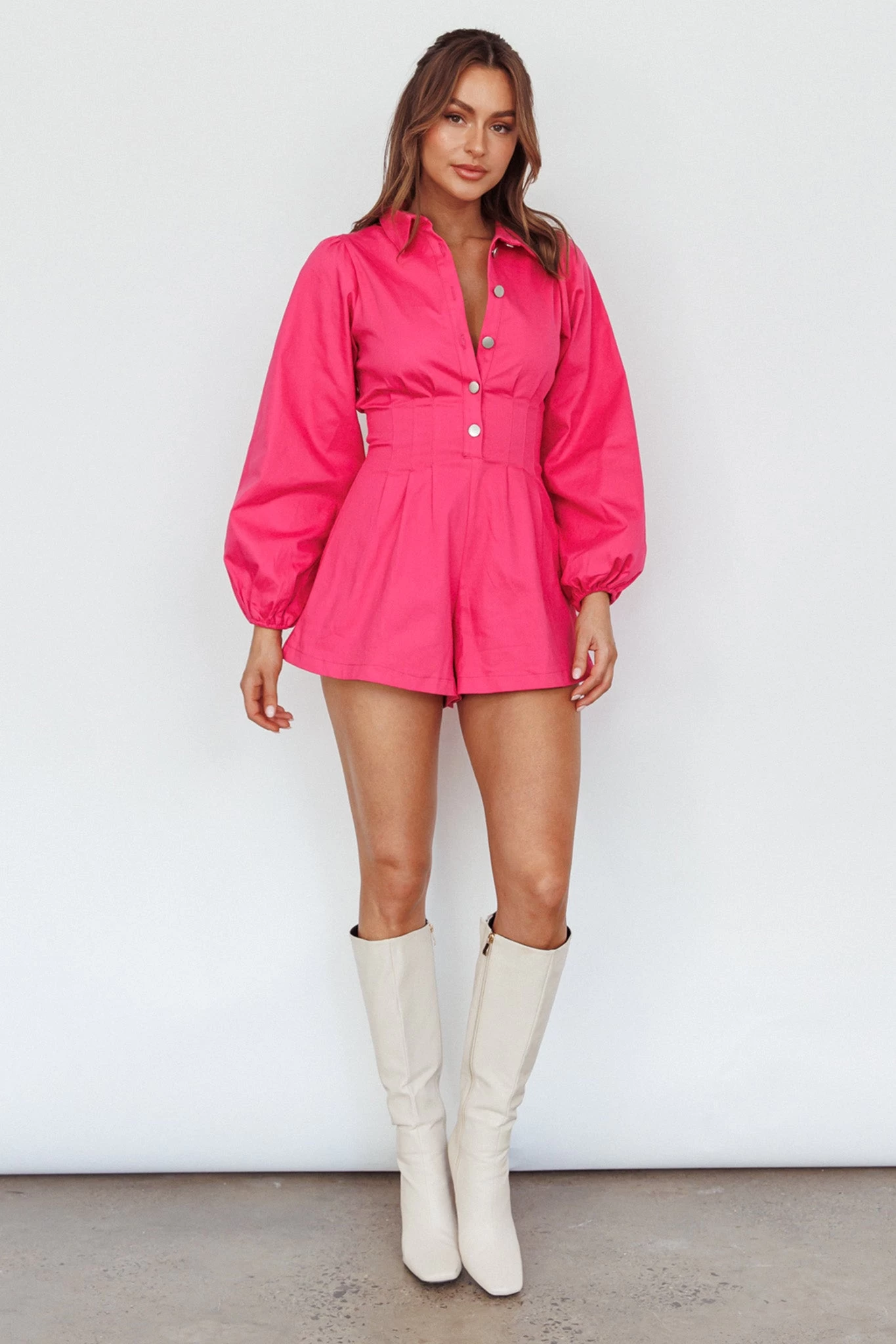 Zurich Pleated Waist Romper Plum 7 Zurich Pleated Waist Romper Plum - Image 7