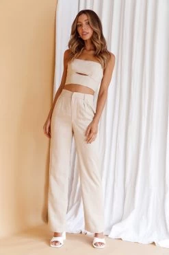 Lyrics Straight Leg Pants Oat 14 Lyrics Straight Leg Pants Oat -Fashion women's clothing CM4075D P 20OAT 7